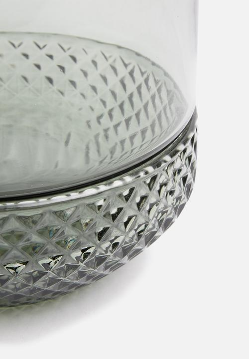 Present Time - Gem vase - glass grayed jade