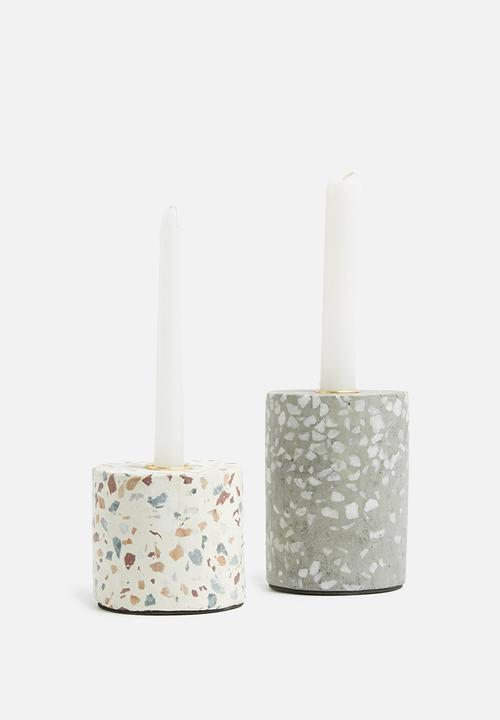 Present Time - Terrazzo candle holder - multi