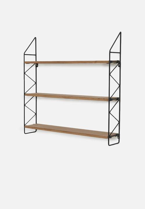 Present Time - Zig zag wall rack - black