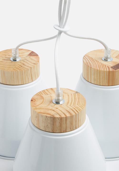 Sixth Floor - Cluster pendant - white/wood