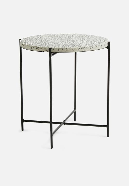 Present Time - Terrazzo side table - black