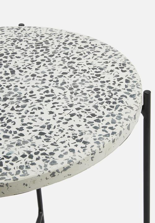 Present Time - Terrazzo side table - black