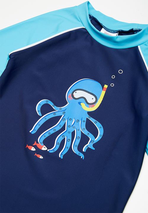 MINOTI - Kids boys octopus rash set - navy 