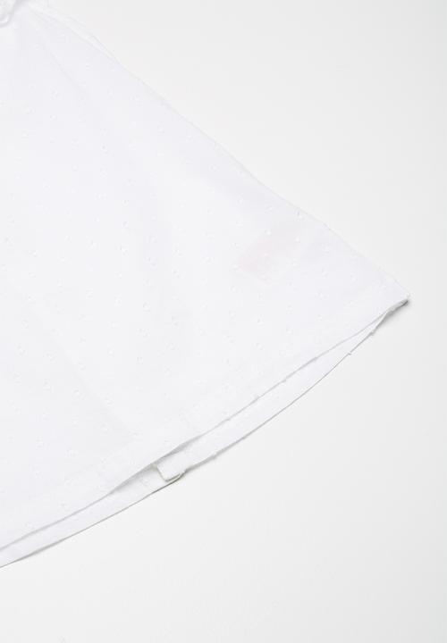 MINOTI - Kids girls textured woven shirt - white 
