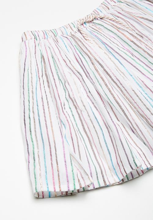 MINOTI - Kids girls candy stripe skirt - multi 