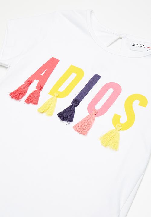 MINOTI - Kids girls adios T-shirt - white 