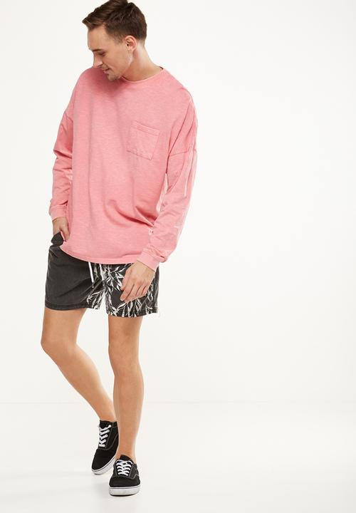 Cotton On - Drop shoulder long sleeve tee - pink 