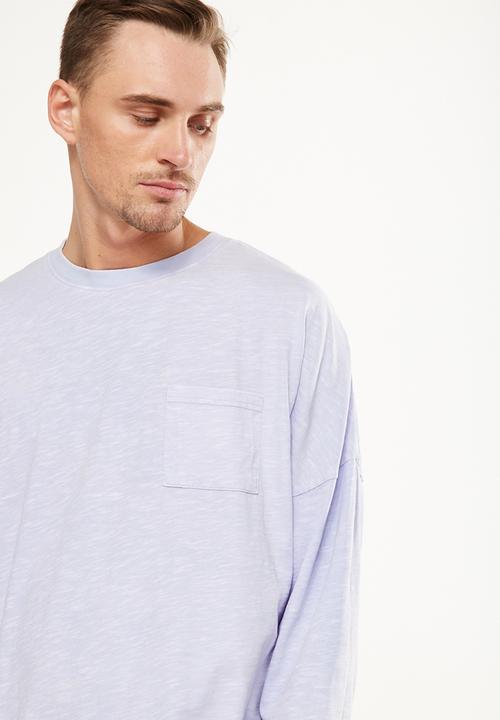 Cotton On - Drop shoulder long sleeve tee - purple 
