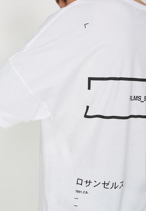 Cotton On - Drop shoulder longline tee - white