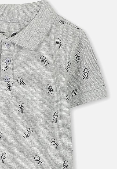 Cotton On - Kenny polo tee - grey 