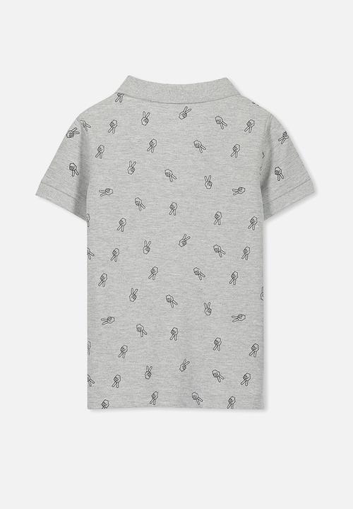 Cotton On - Kenny polo tee - grey 