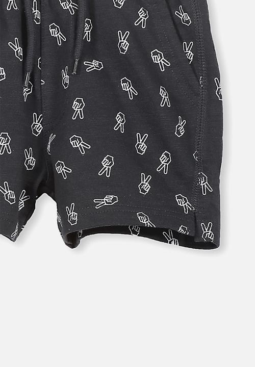 Cotton On - Henry slouch shorts - black 