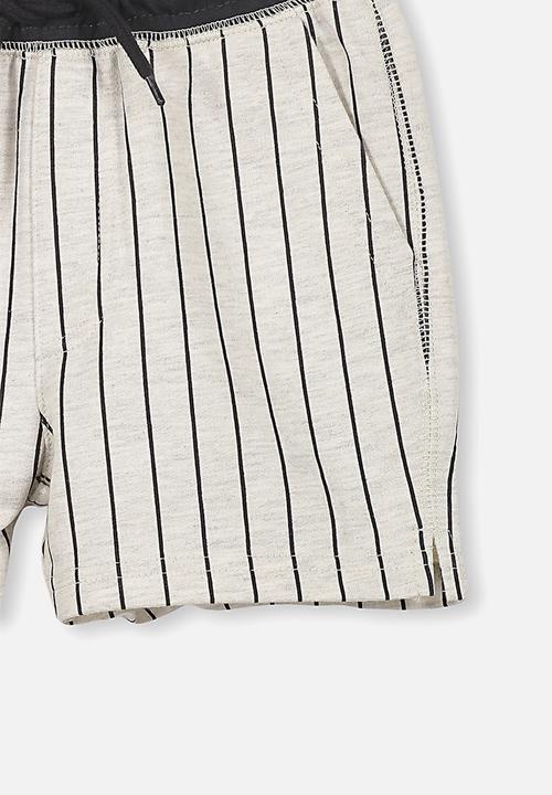 Cotton On - Henry slouch shorts - grey & black 