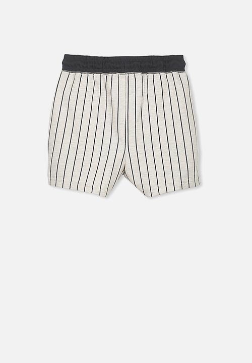 Cotton On - Henry slouch shorts - grey & black 