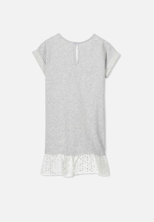 Cotton On - Sallianne short sleeve dress - grey 