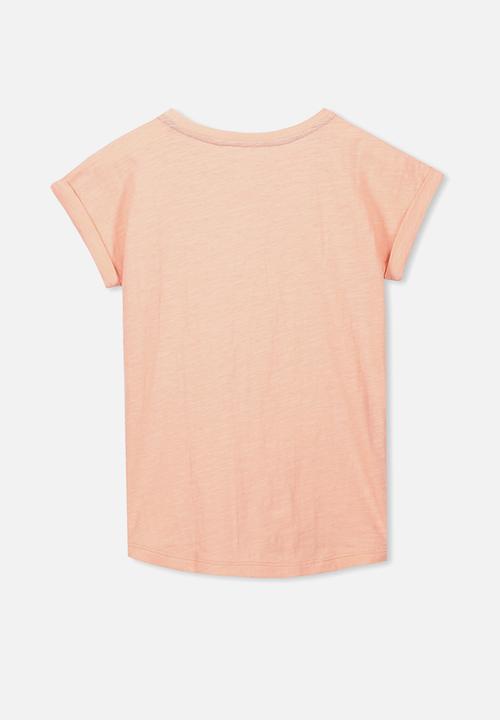 Cotton On - Anna short sleeve tee - peach 