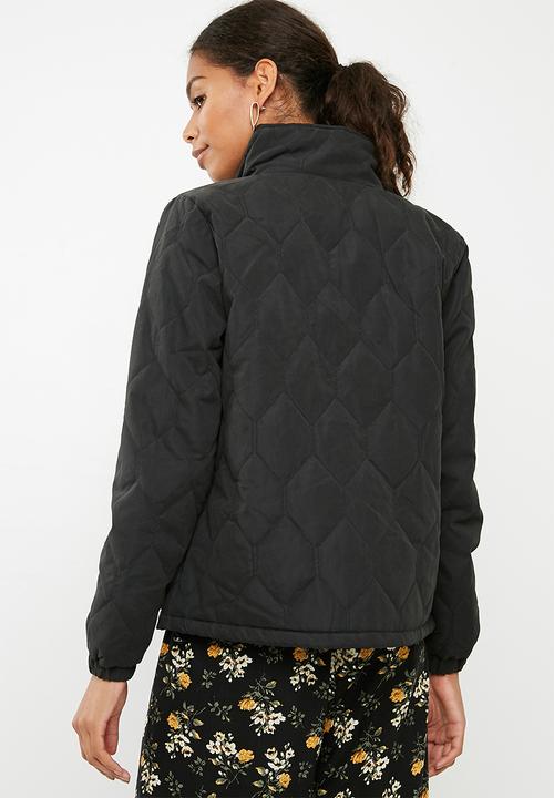 Jacqueline de Yong - Serena quilted jacket - black 
