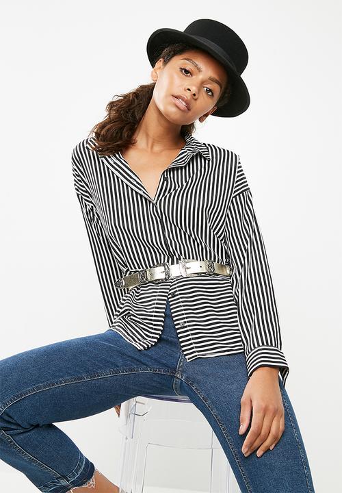 Missguided - Western double buckle belt - gold 