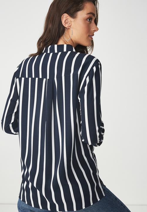 Cotton On - Rebecca shirt - navy & white