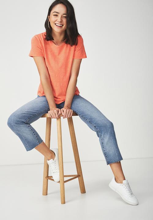Cotton On - Crew T-shirt - coral