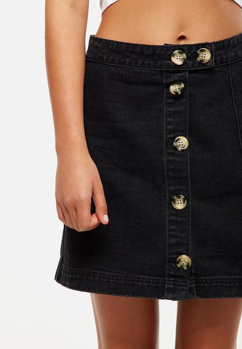 Cotton On - Mini denim skirt - black 