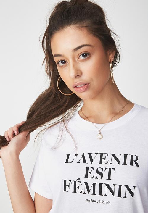 Cotton On - Tbar foxx T-shirt - white 