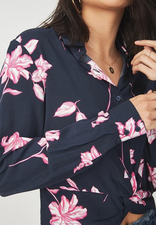 Cotton On - Twist front blouse - navy