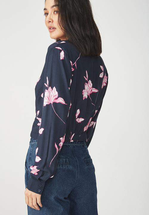 Cotton On - Twist front blouse - navy
