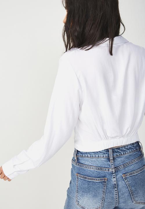 Cotton On - Twist front blouse - white