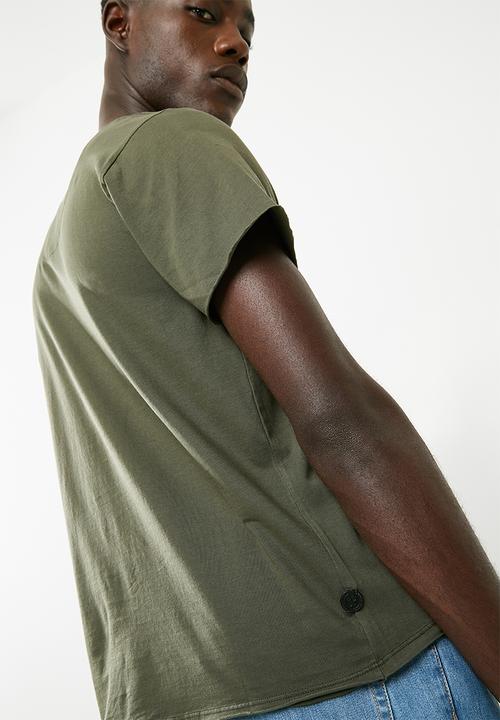 S.P.C.C - Raw edge printed tee - green 