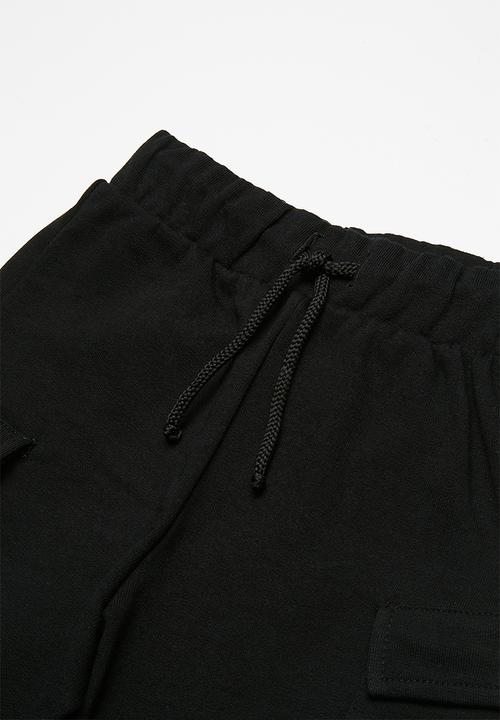 Superbalist - Draw cord utility shorts - black
