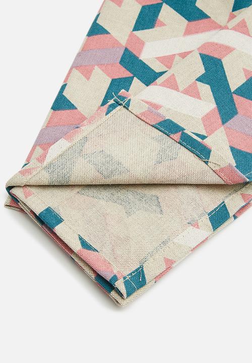Grey Gardens - Geometric napkin set of 2 - multi