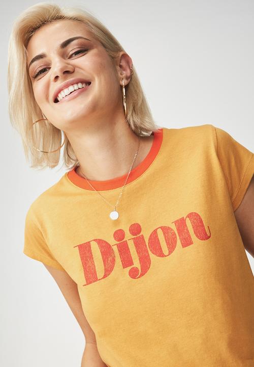 Cotton On - Tbar friends graphic tee - yellow