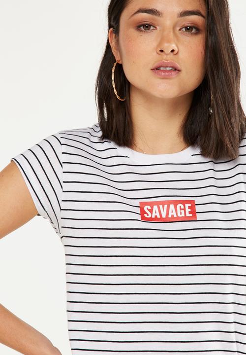 Cotton On - Tbar graphic tee - black & white