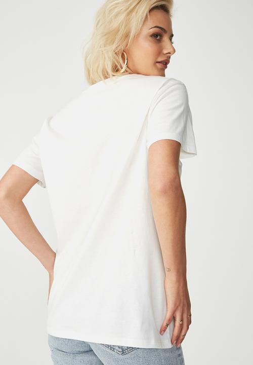 Cotton On - Tbar fox graphic T-shirt - white