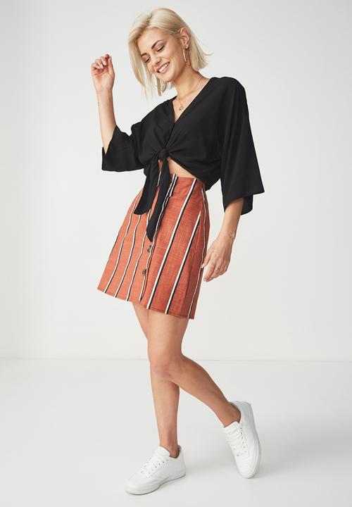 Cotton On - Woven mini military skirt - multi