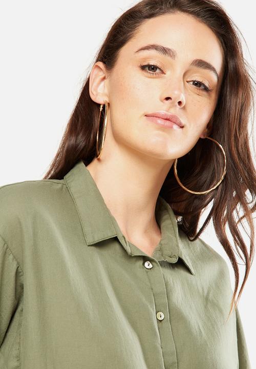 Cotton On - Cassie short sleeve shirt - green
