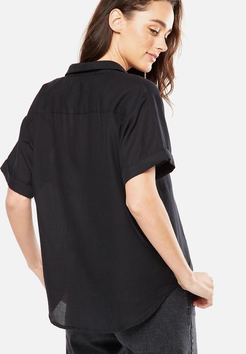 Cotton On - Cassie short sleeve shirt - black