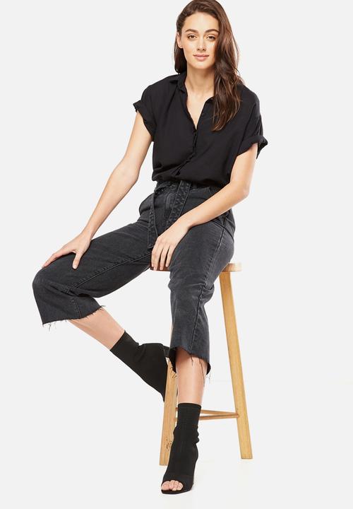 Cotton On - Cassie short sleeve shirt - black