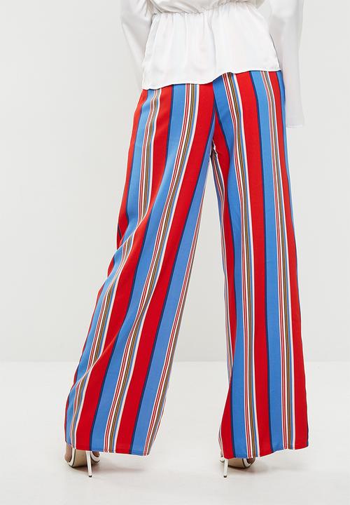 Missguided - Multi coloured striped wide leg trousers - multi 