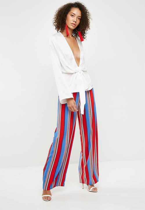 Missguided - Multi coloured striped wide leg trousers - multi 