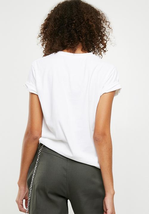 Missguided - Havana washed graphic t-shirt - white 