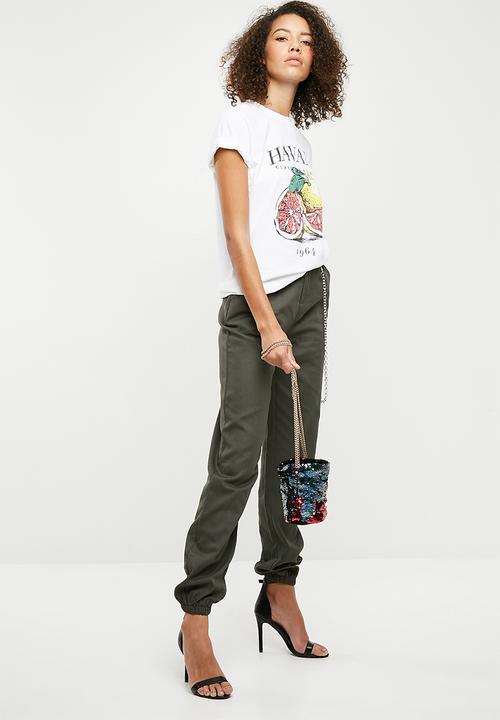Missguided - Havana washed graphic t-shirt - white 