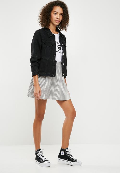 Missguided - Stripe skirt - grey 