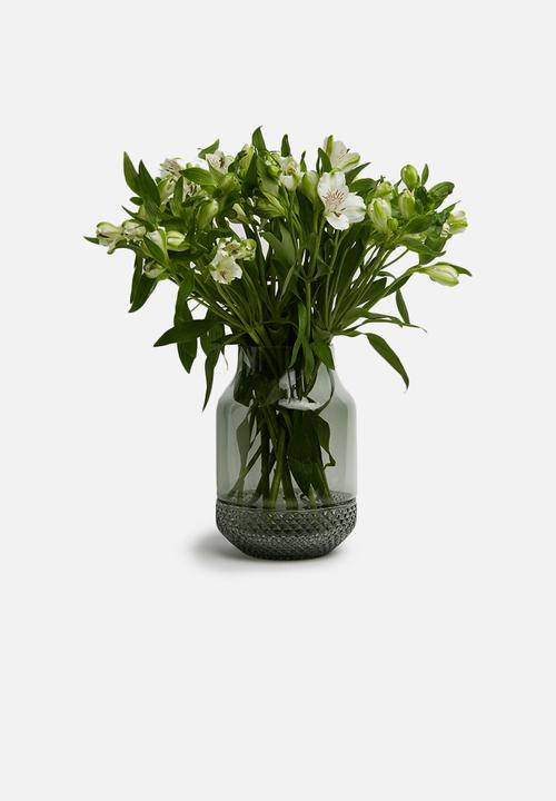 Present Time - Gem vase - glass grayed jade
