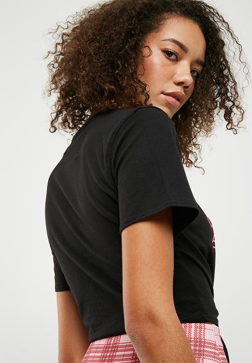 Missguided - Come on barbie knotted T-shirt - black 