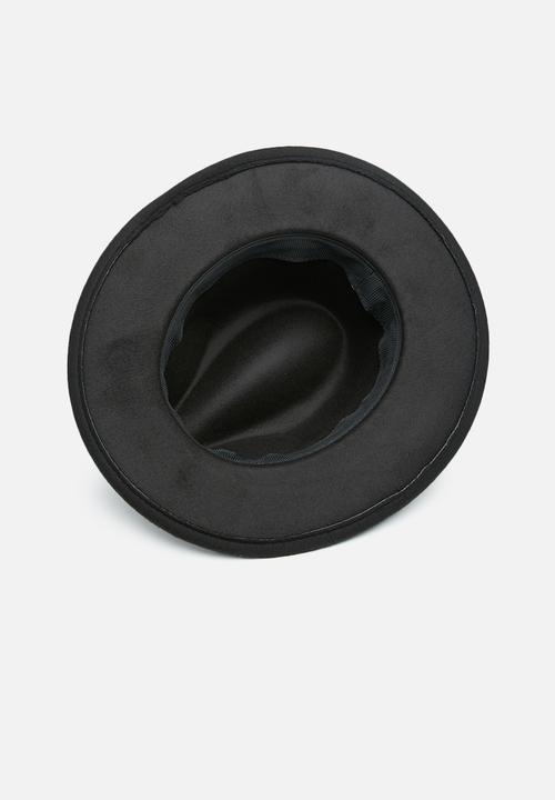 Missguided - Chain trim fedora - black