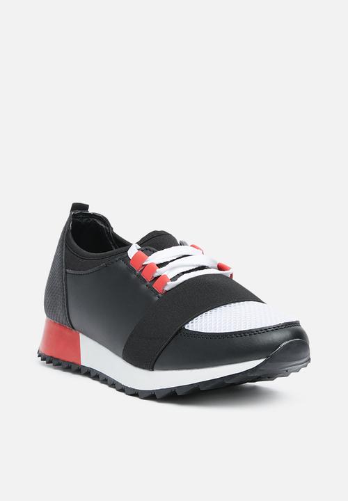 Missguided - Front strap lace up runner - black 