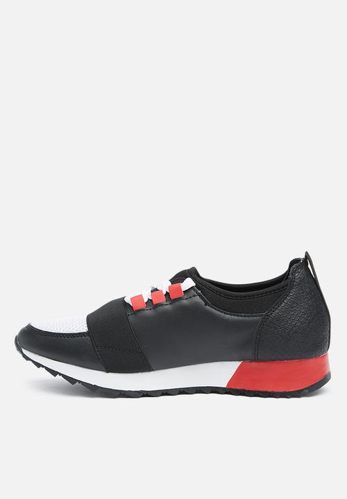 Missguided - Front strap lace up runner - black 