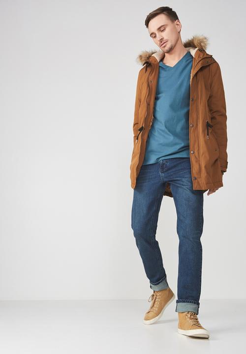 Cotton On - Essential V-neck tee - petrol blue